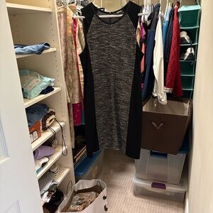 Eileen Fisher Black and White Textured Knit Top